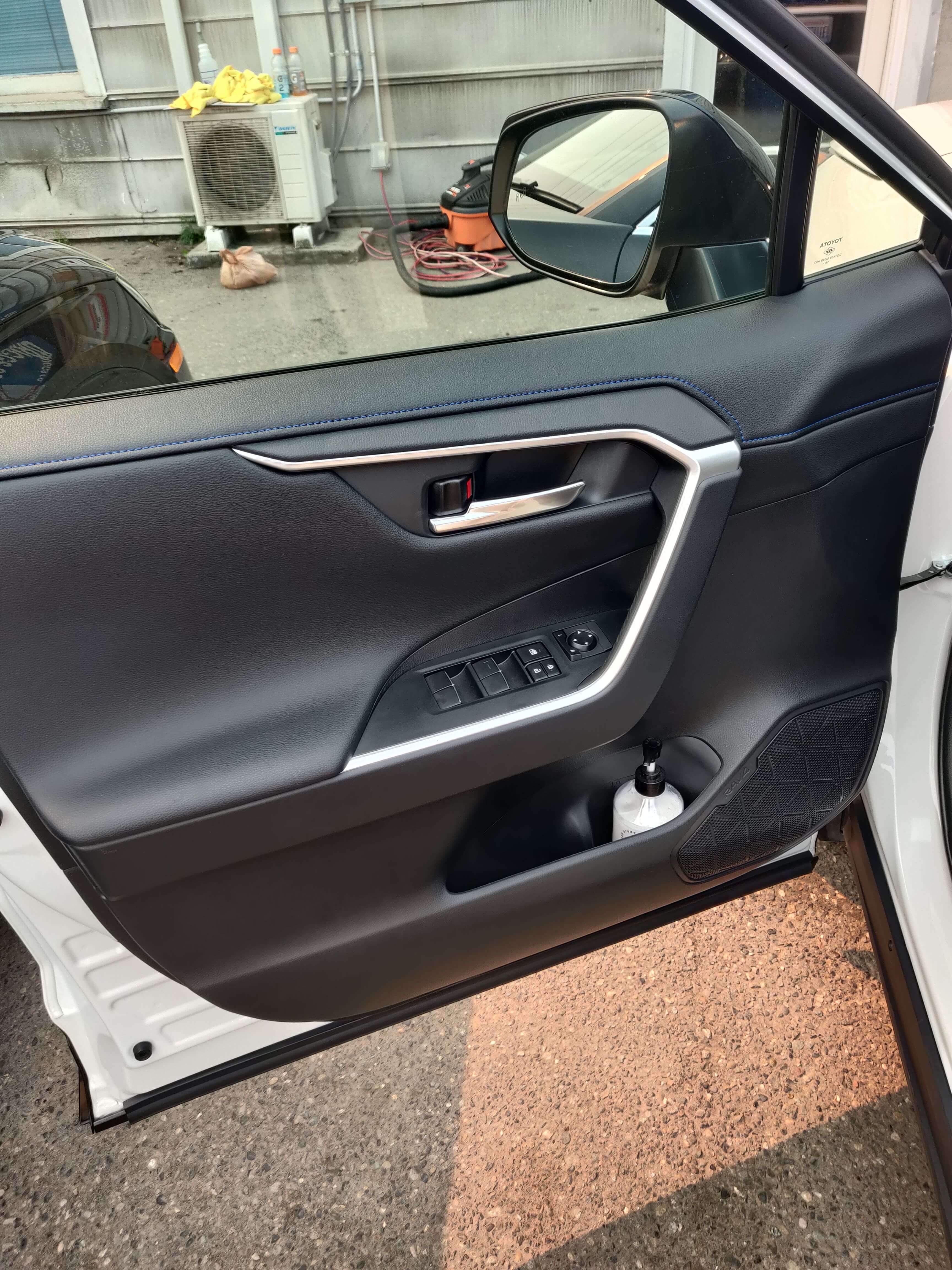 Clean door panel of a car