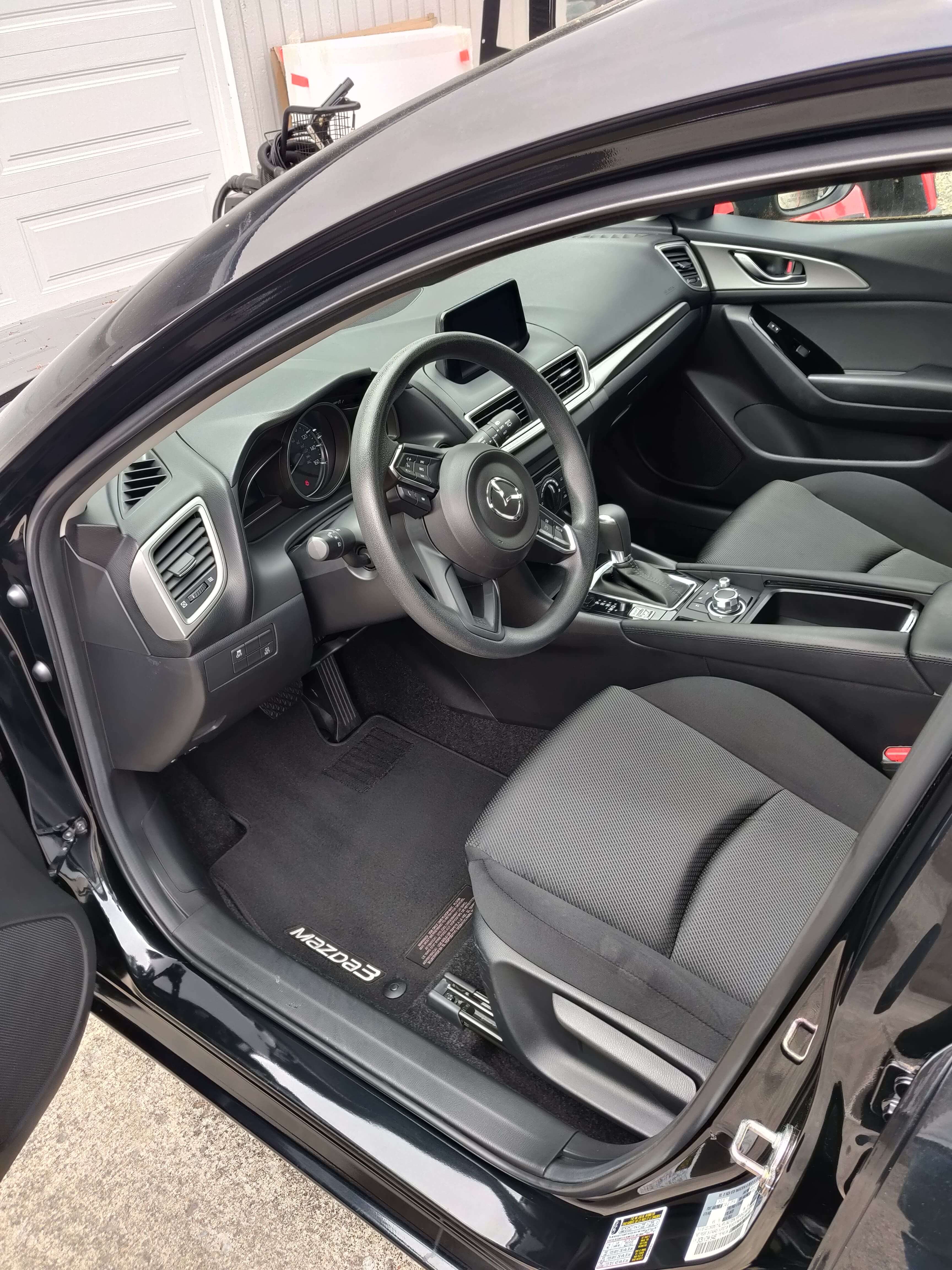 Clean Mazda interior from the drivers side